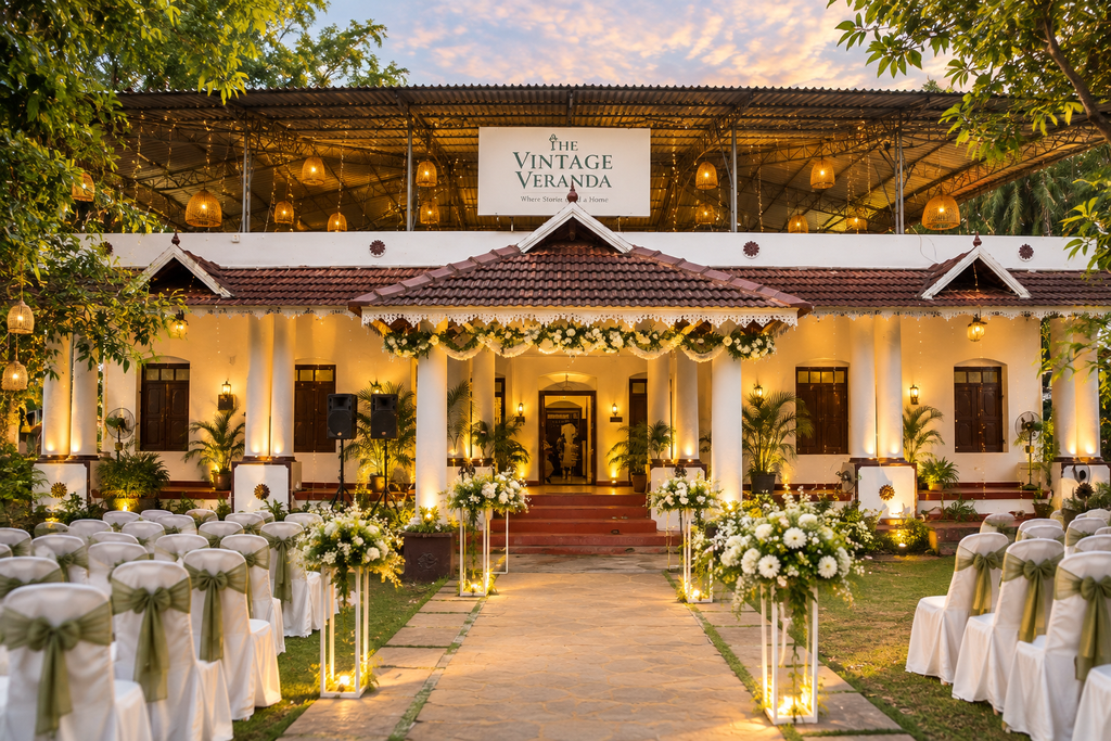 golden hour vintage veranda wedding